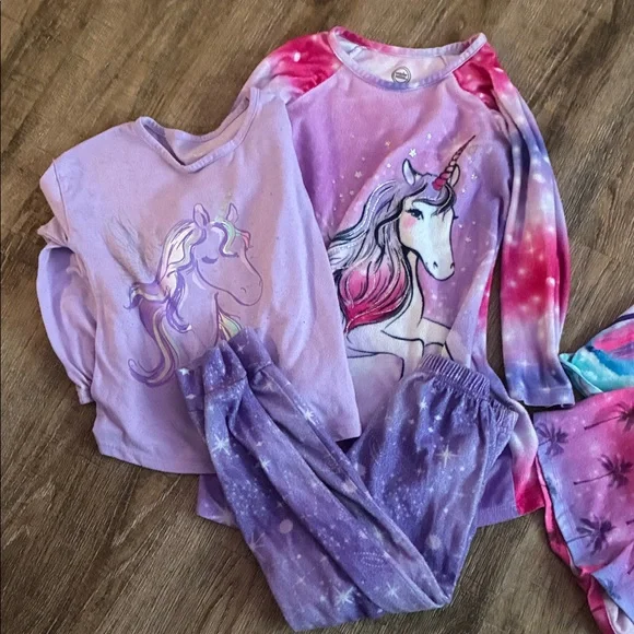 Wonder Nation Kids Unicorn and Mermaid Matching Sets - Purple and Pink - Picture 3 of 11